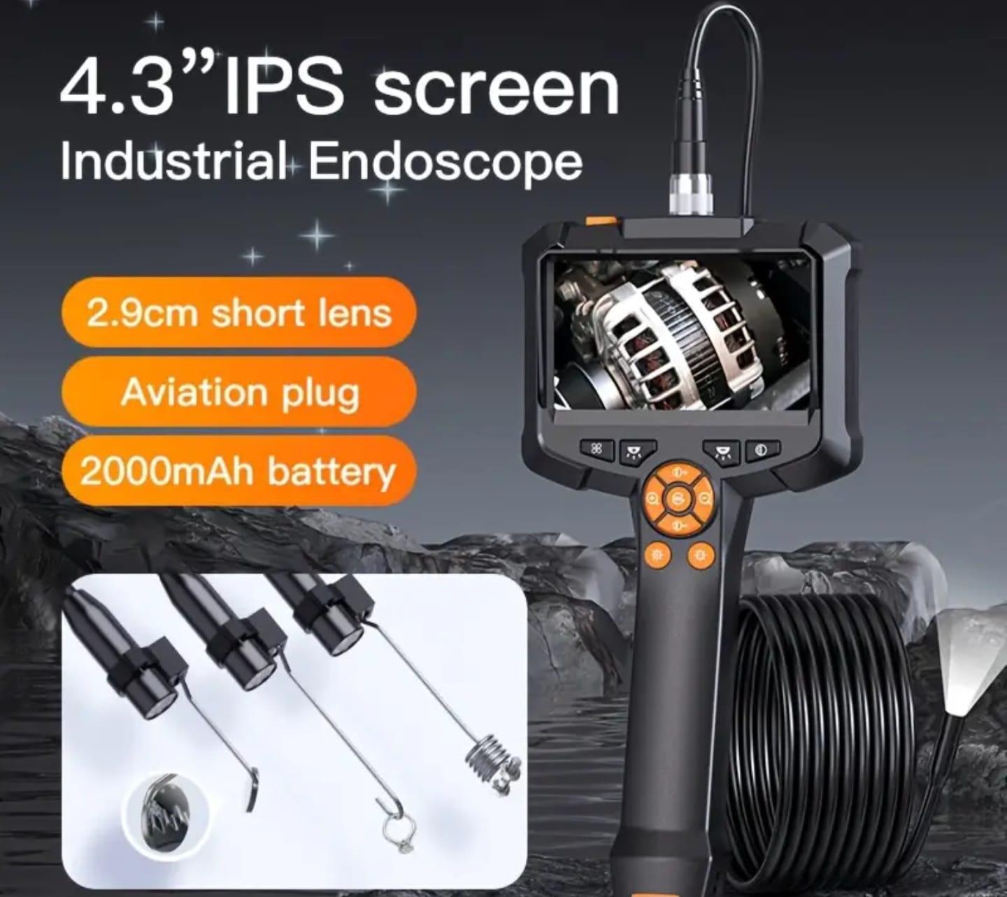 Endoscop Inskam G30 cu ecran de 4,3", sondă de 8,5 mm, focalizare automată, cablu fix