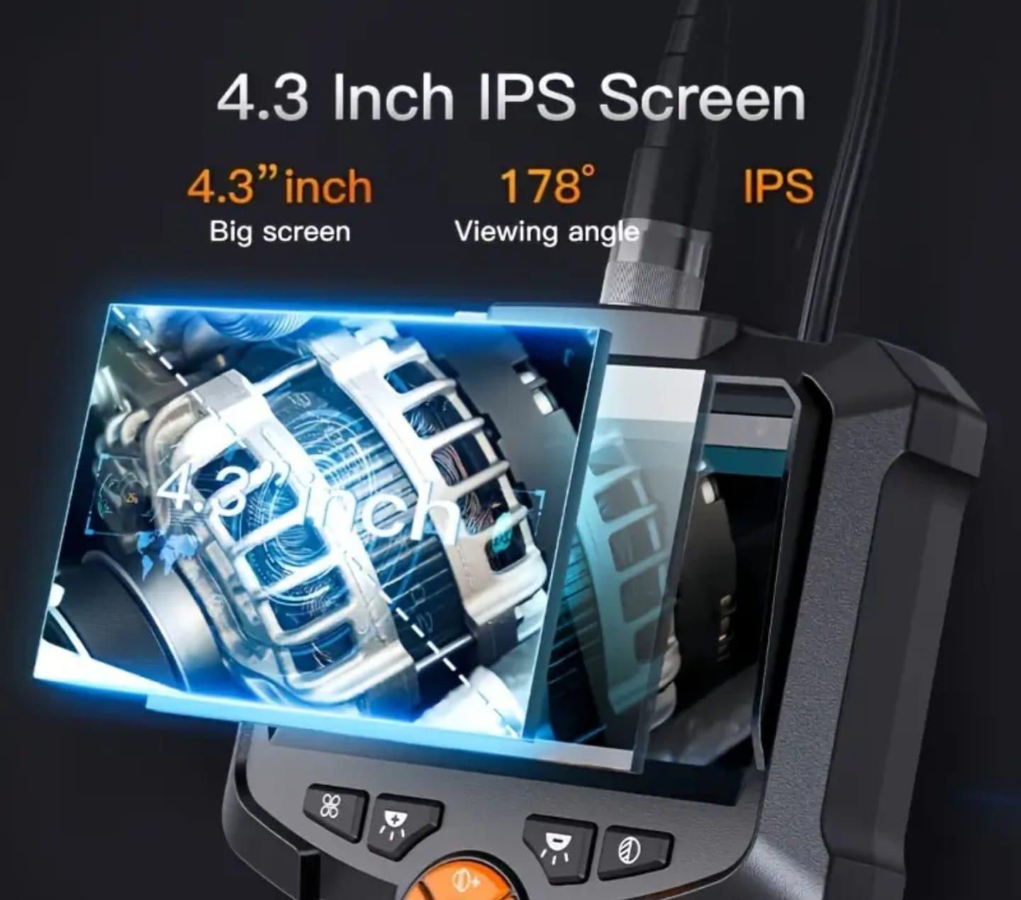 Endoscop Inskam G30 cu ecran de 4,3", sondă de 8,5 mm, focalizare automată, cablu fix